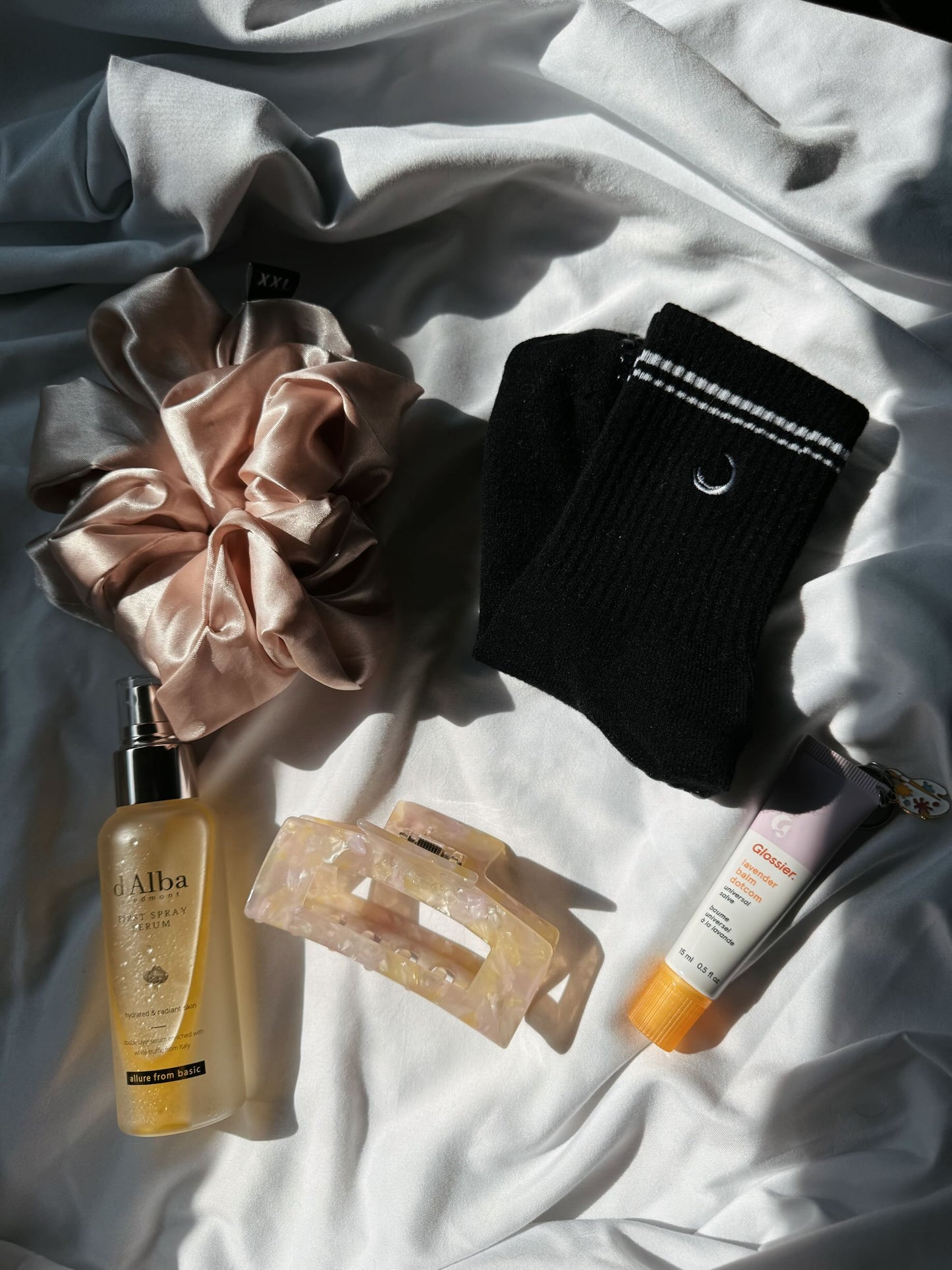 The Basics: "Black/White" Women's Grip Socks