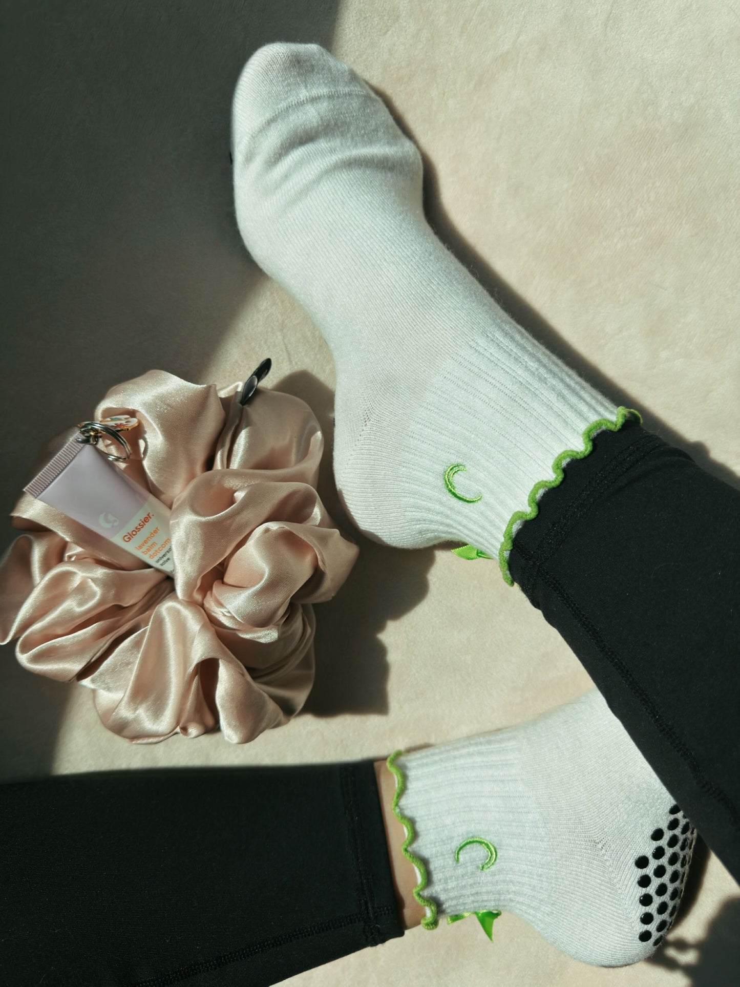 The Tea Collection: "Matcha" Women's Grip Socks