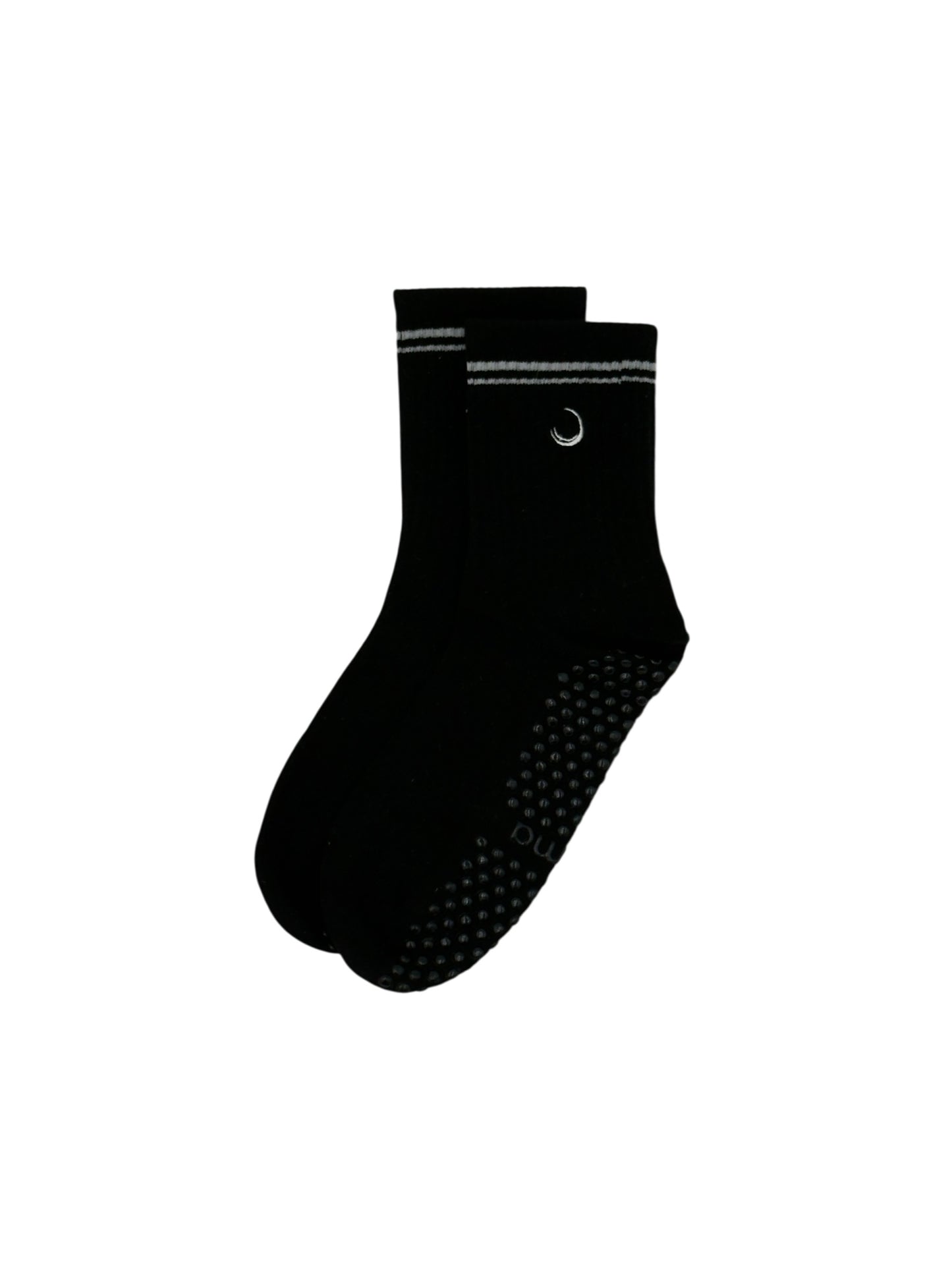The Basics: "Black/White" Women's Grip Socks